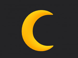 moon symbol 3D मॉडल