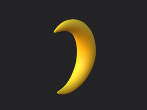 moon symbol 3D मॉडल