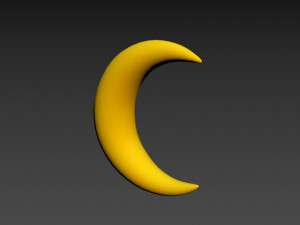 moon symbol 3D मॉडल