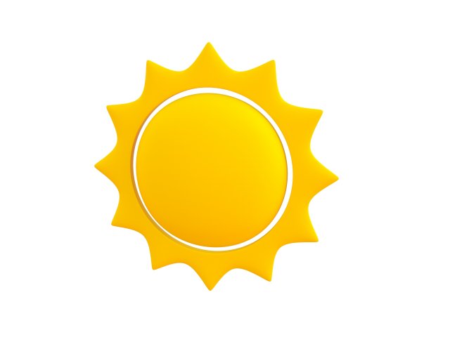 sun symbol 3D Модель .c4d .max .obj .3ds .fbx .stl .blend 