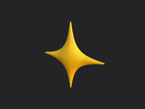 스파클 기호 3D 모델