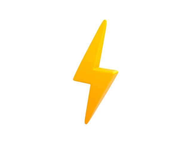 lightning symbol Modello 3D .c4d .max .obj .3ds .fbx .stl .blend 