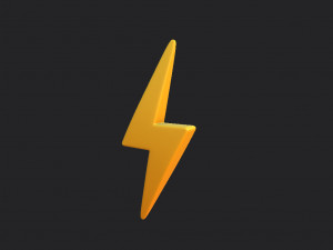 lightning symbol Modello 3D