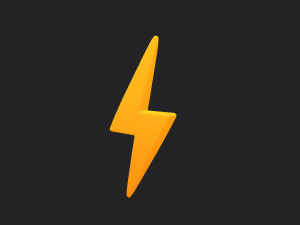 lightning symbol Modello 3D