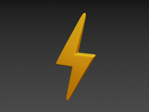 lightning symbol Modello 3D