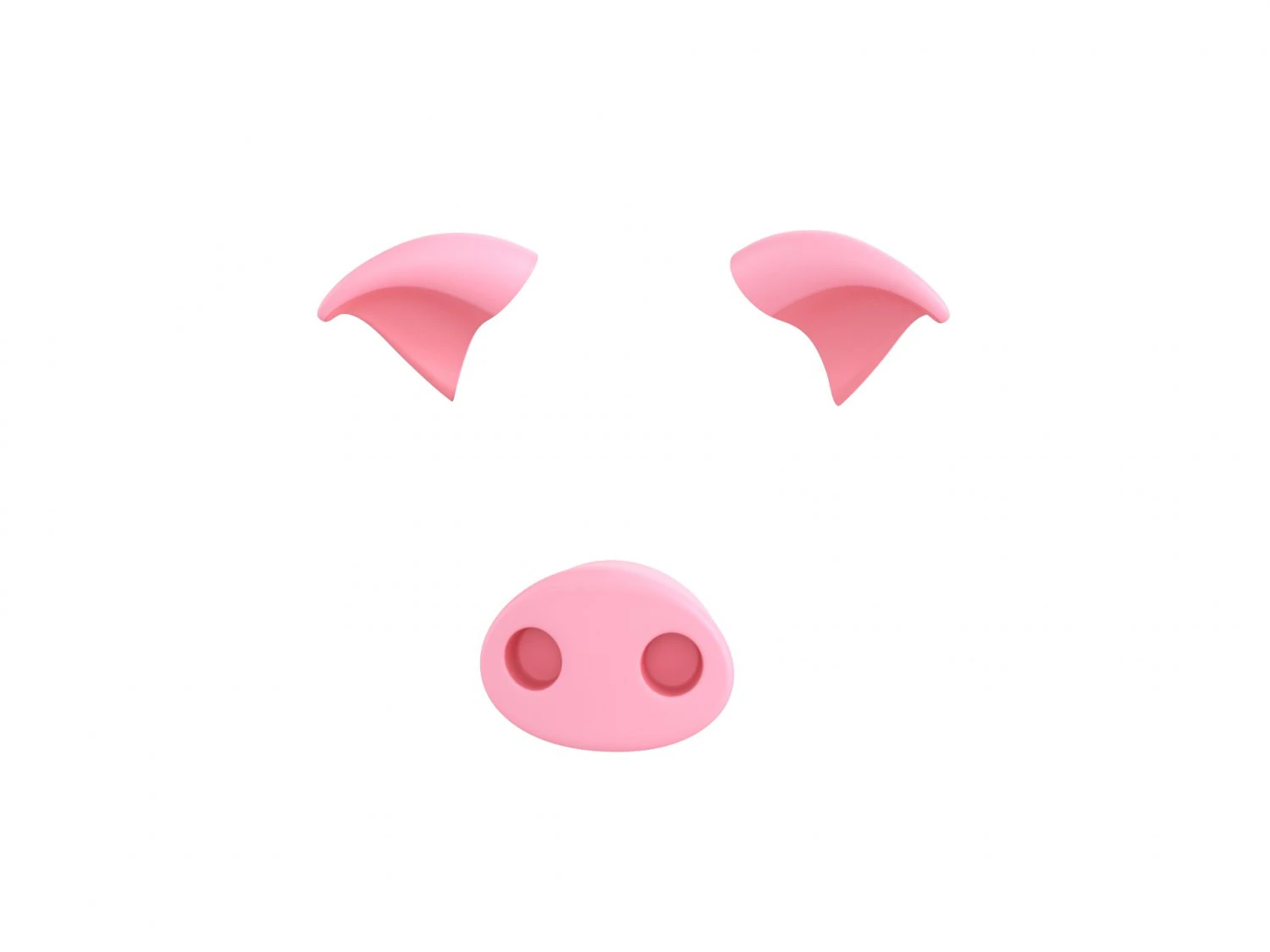 pig face 3D Model .c4d .max .obj .3ds .fbx .stl .blend 