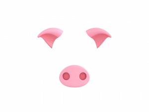 pig face 3D मॉडल