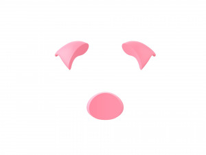 pig face 3D मॉडल