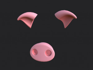 pig face 3D मॉडल