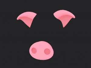 pig face 3D Model