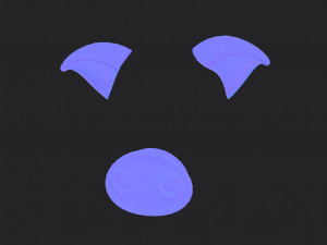 pig face 3D मॉडल