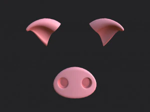 pig face 3D Model