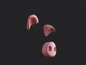 pig face 3D मॉडल