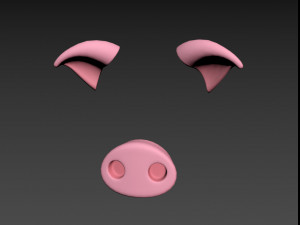 pig face 3D मॉडल