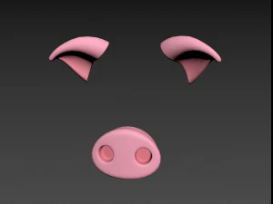 pig face 3D Model