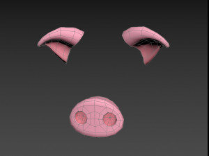 pig face 3D मॉडल