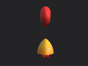 chicken face Modèle 3D