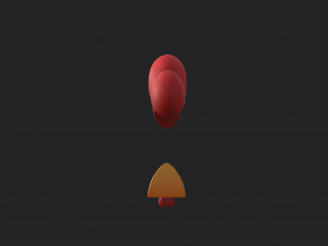 chicken face Modèle 3D