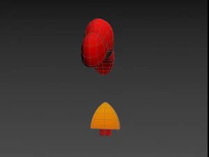 मुर्गे का चेहरा 3D मॉडल