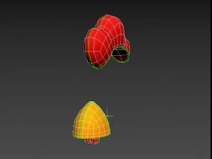 मुर्गे का चेहरा 3D मॉडल