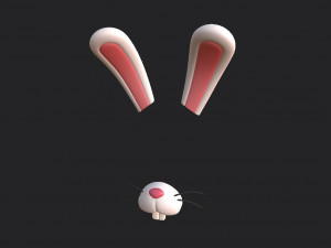 rabbit face Modèle 3D