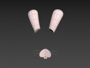 rabbit face Modèle 3D