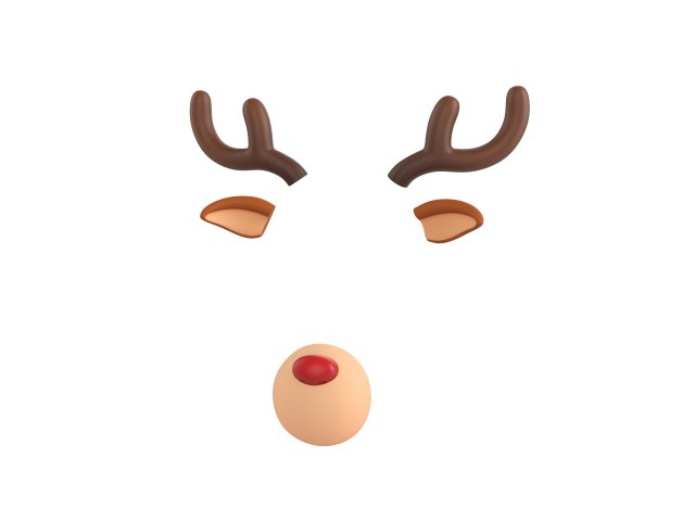 deer face 3D मॉडल .c4d .max .obj .3ds .fbx .stl .blend 
