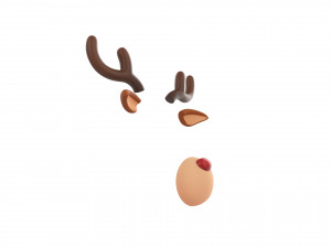 deer face 3D मॉडल