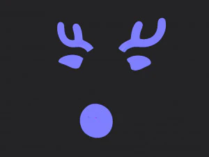 faccia di cervo Modello 3D