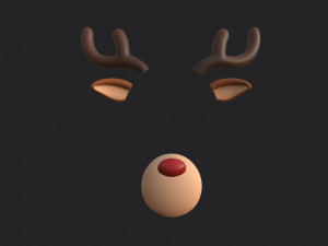 deer face 3D मॉडल