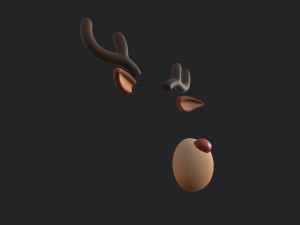 deer face 3D मॉडल