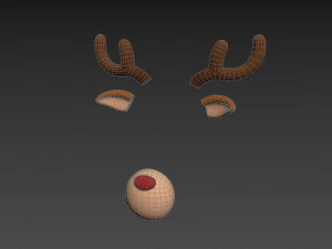 faccia di cervo Modello 3D