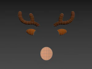 faccia di cervo Modello 3D