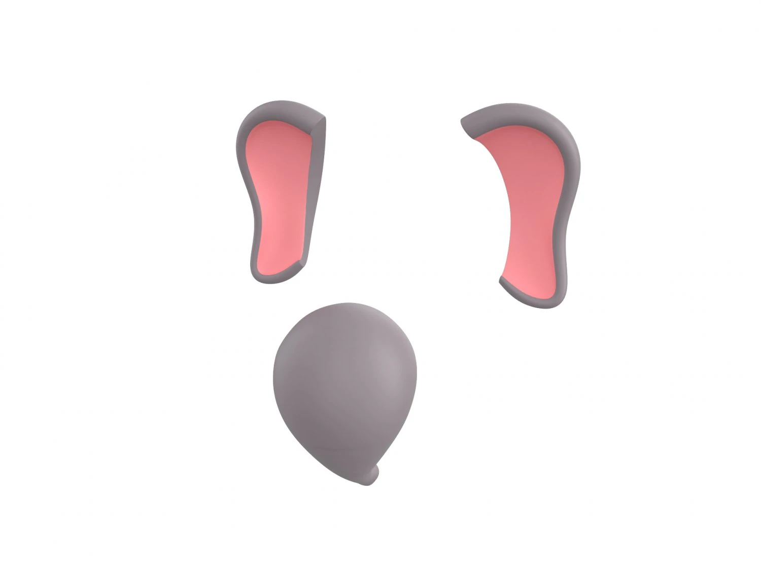elephant face 3D Model .c4d .max .obj .3ds .fbx .stl .blend 