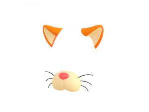 cat face 3D Model