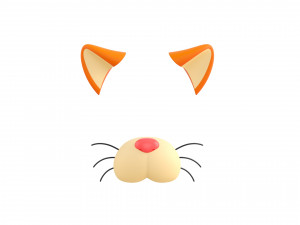 cat face 3D मॉडल