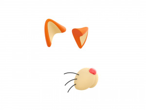 cat face 3D मॉडल