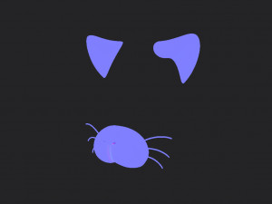 cat face 3D मॉडल