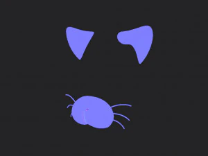 cara de gato Modelo 3D
