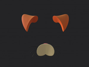 cat face 3D मॉडल