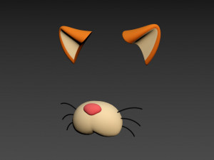 cat face 3D मॉडल
