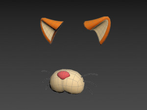 cat face 3D मॉडल