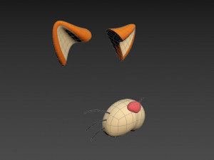 cat face 3D मॉडल