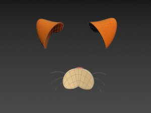 cat face 3D मॉडल