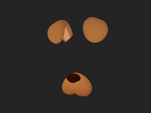 faccia di cane Modello 3D