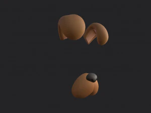 faccia di cane Modello 3D