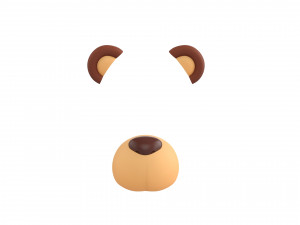 bear face 3D Model