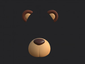 bear face 3D Model