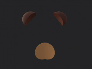 bear face 3D Model