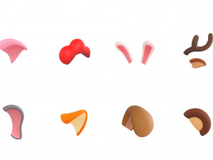 animal face pack Model 3D